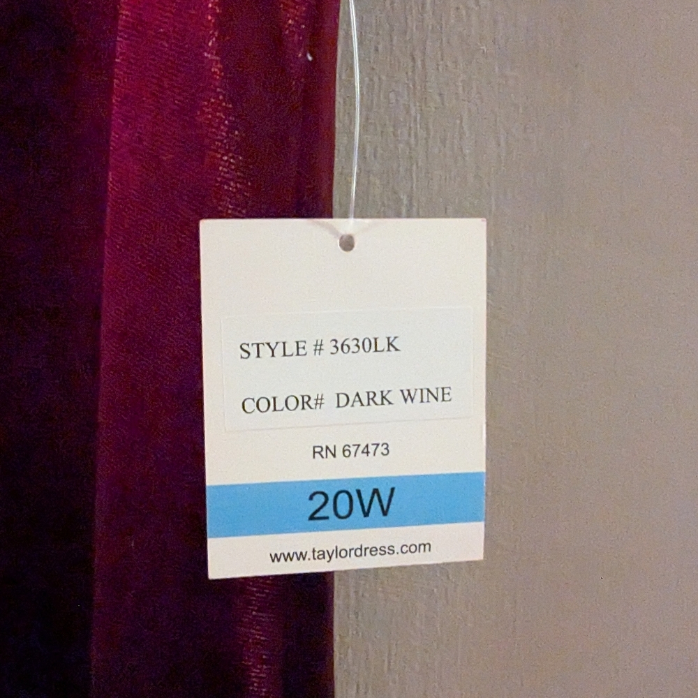 Taylor doleman sleeve stretch velvet dress 20W - Picture 12 of 12
